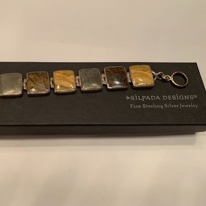 B0999 SILPADA Brown Tone Gemstone Bracelet Retired